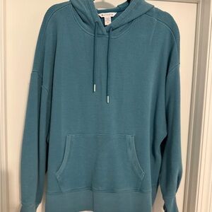 Athleta Balance Waffle Hoodie Blue 1X
